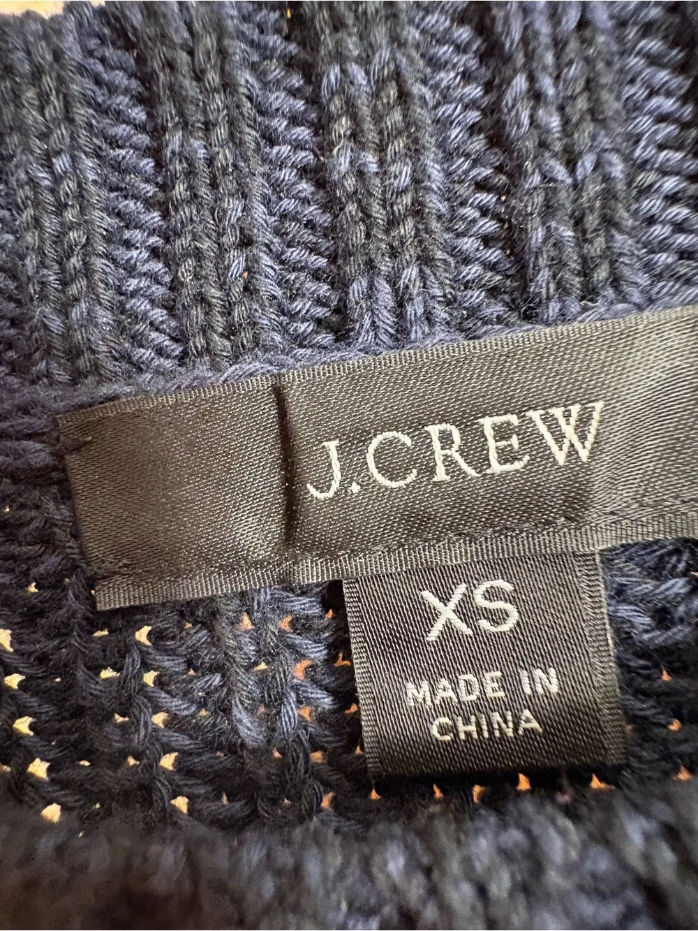 J. Crew Navy and White Striped Knit Sweater